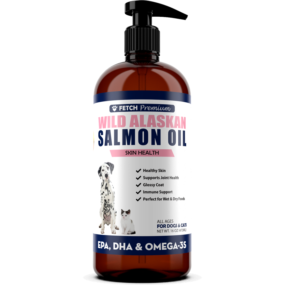  Vets Preferred Wild Alaskan Salmon Oil for Dogs – Skin and  Coat - Premium Omega 3 Fish Oil for Healthy Dog Coat – Immune Support and  Heart Health – All